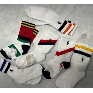New No tags- 6 Pairs  POLO Ralph Lauren Socks Boys 4-7